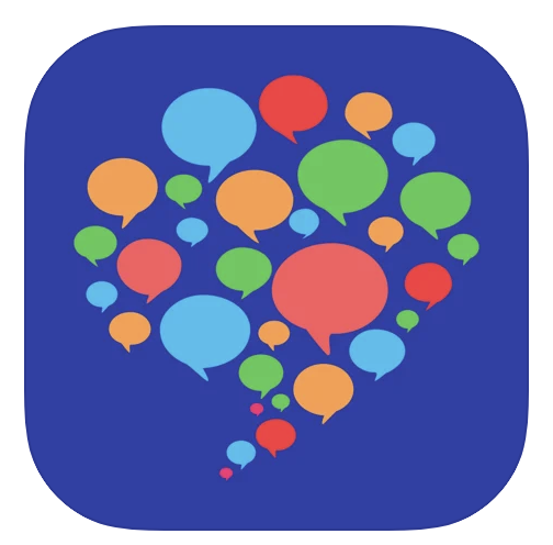 Hello talk is an app for conversing in Japanese this is a logo from the apple store